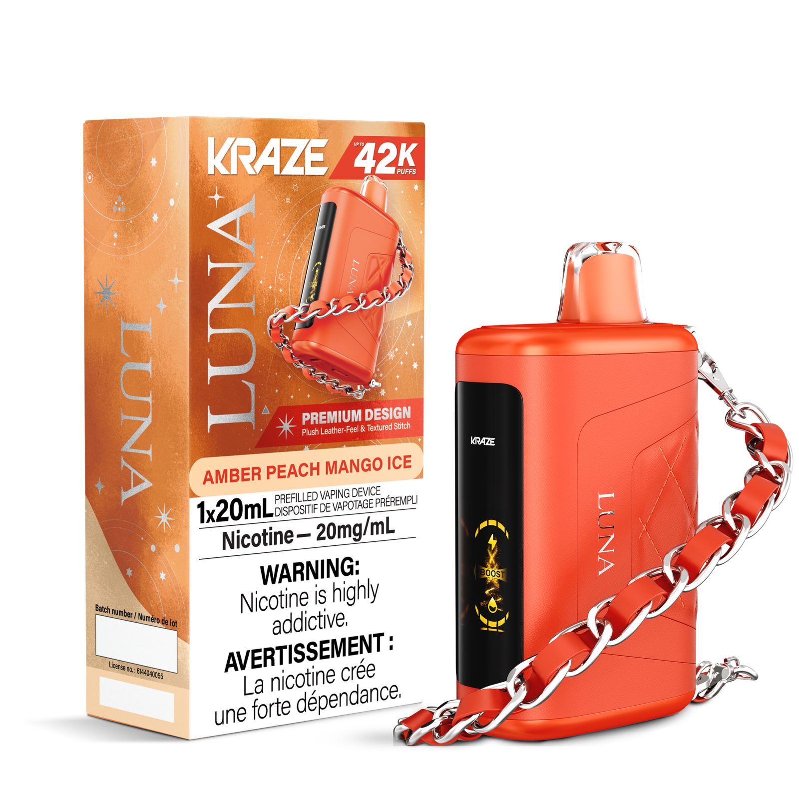 KRAZE LUNA 42K - Amber Peach Mango Ice
