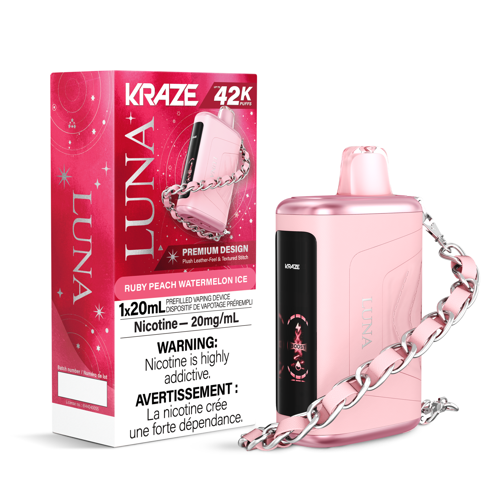 KRAZE LUNA 42K - Ruby Peach Watermelon Ice