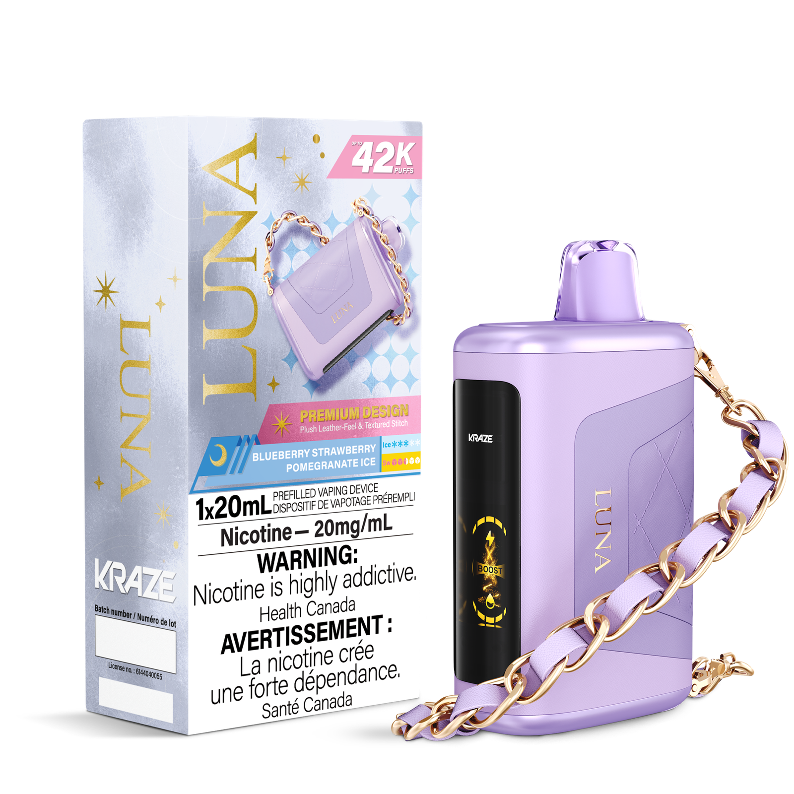 KRAZE LUNA 42K - Blueberry Strawberry Pomegranate Ice