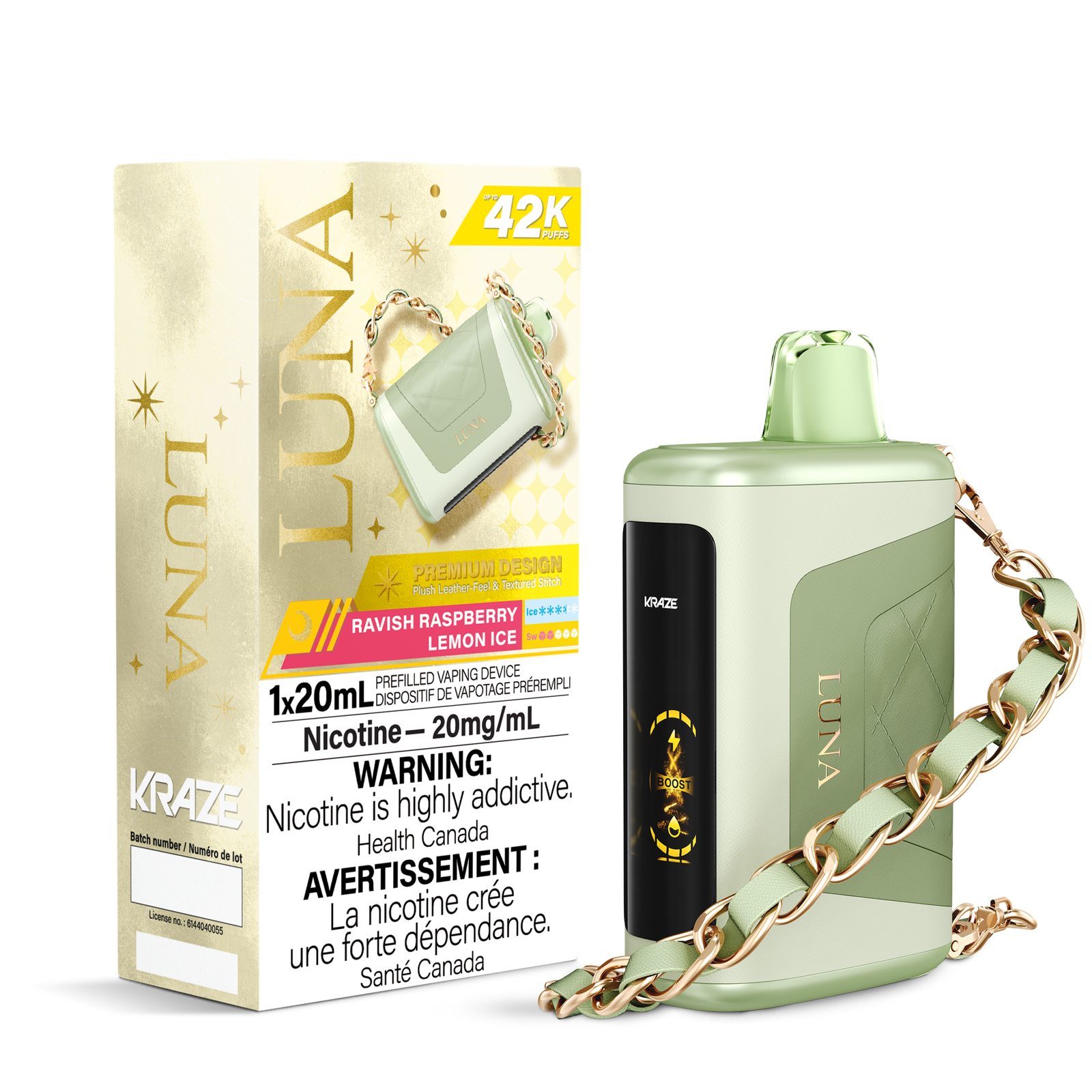 KRAZE LUNA 42K - Ravish Raspberry Lemon Ice