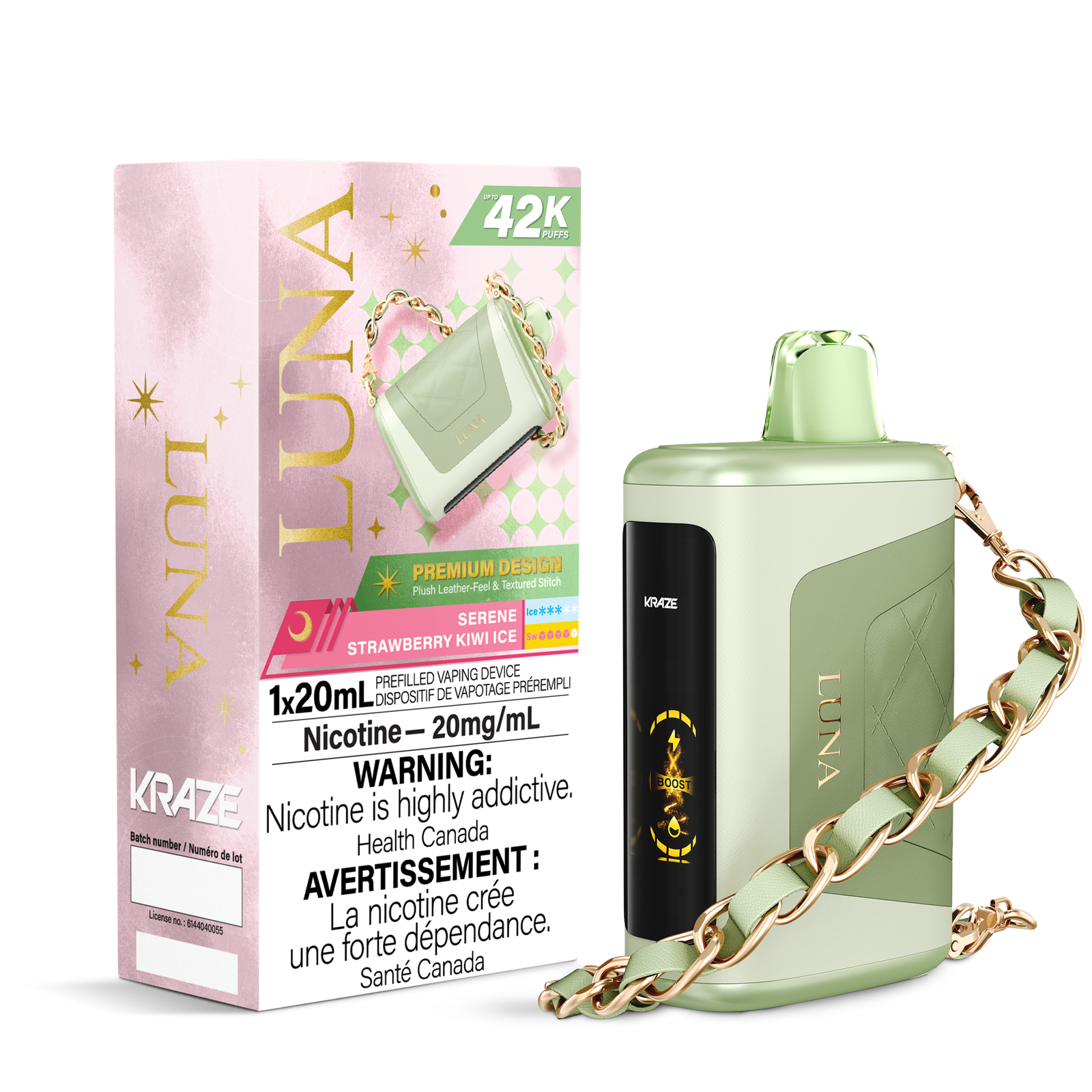 KRAZE LUNA 42K - Serene Strawberry Kiwi Ice