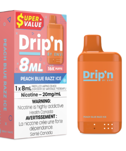 Drip'n by Envi 16K Disposable 8ML - Peach Blue Razz Ice