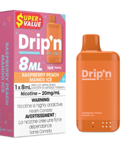 Drip'n by Envi 16K Disposable 8ML - Raspberry Peach Mango Ice