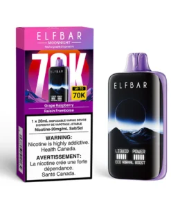 ELFBAR MOONNIGHT 70K PUFFS - Grape Raspberry