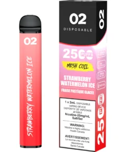 O2 2500 Puffs Disposable Vape - Strawberry Watermelon Ice